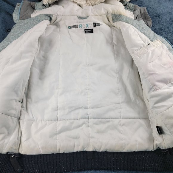 Roxy Limited Edition 5000 Womens Large Gray Winter Snow Jacket Ski Outdoors - Picture 4 of 16